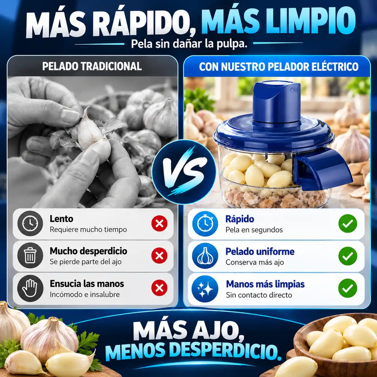 Pelador eléctrico de frutas y verduras